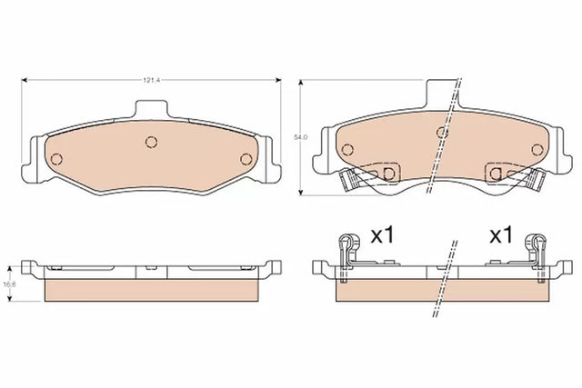 Brake Pad Set, Disc Brake GDB3570 - TRW