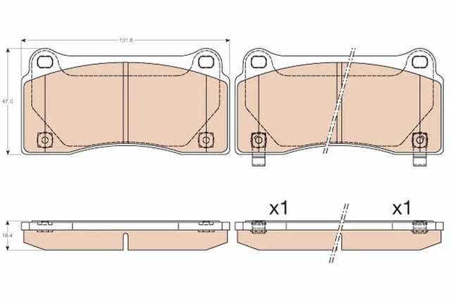 Brake Pad Set, Disc Brake GDB3573 - TRW