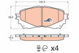 Brake Pad Set, Disc Brake GDB358 - TRW