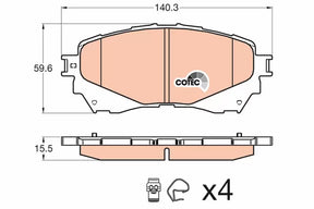 Brake Pad Set, Disc Brake GDB358 - TRW