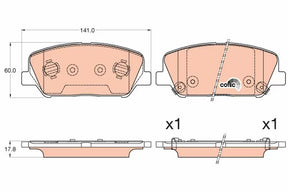 Brake Pad Set, Disc Brake GDB3582 - TRW