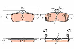Brake Pad Set, Disc Brake GDB3588 - TRW