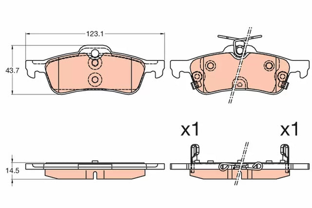 Brake Pad Set, Disc Brake GDB3588 - TRW