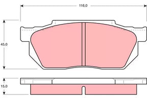 Brake Pad Set, Disc Brake GDB358DT - TRW
