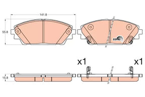Brake Pad Set, Disc Brake GDB3592 - TRW