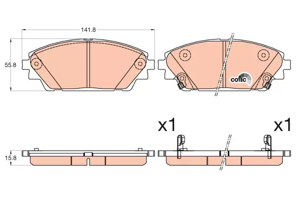 Brake Pad Set, Disc Brake GDB3592 - TRW