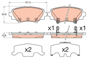 Brake Pad Set, Disc Brake GDB3593 - TRW