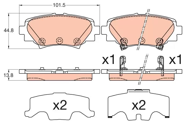 Brake Pad Set, Disc Brake GDB3593 - TRW