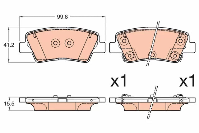 Brake Pad Set, Disc Brake GDB3594 - TRW