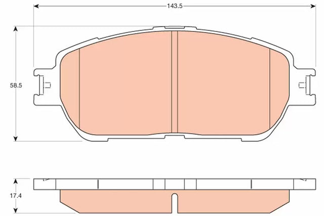 Brake Pad Set, Disc Brake GDB3612 - TRW