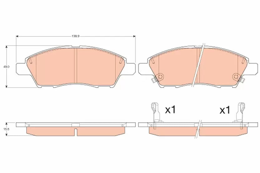 Brake Pad Set, Disc Brake GDB3613 - TRW