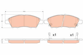 Brake Pad Set, Disc Brake GDB3613 - TRW