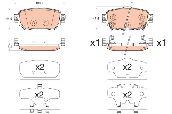 Brake Pad Set, Disc Brake GDB3617 - TRW