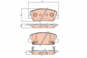 Brake Pad Set, Disc Brake GDB362 - TRW
