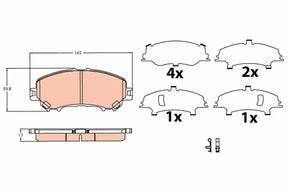 Brake Pad Set, Disc Brake GDB3622 - TRW