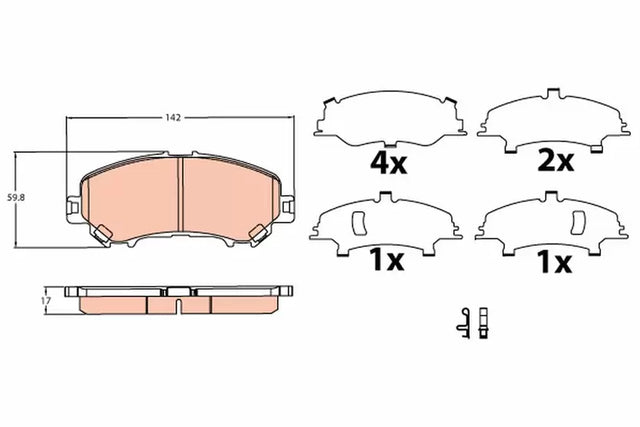 Brake Pad Set, Disc Brake GDB3622 - TRW