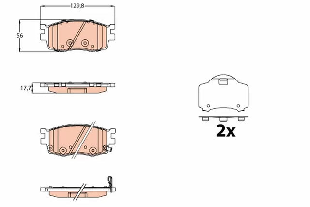Brake Pad Set, Disc Brake GDB3626 - TRW