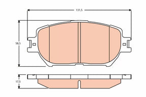 Brake Pad Set, Disc Brake GDB3628 - TRW
