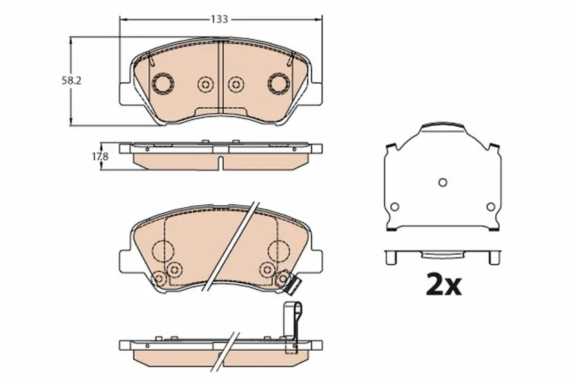 Brake Pad Set, Disc Brake GDB3638 - TRW