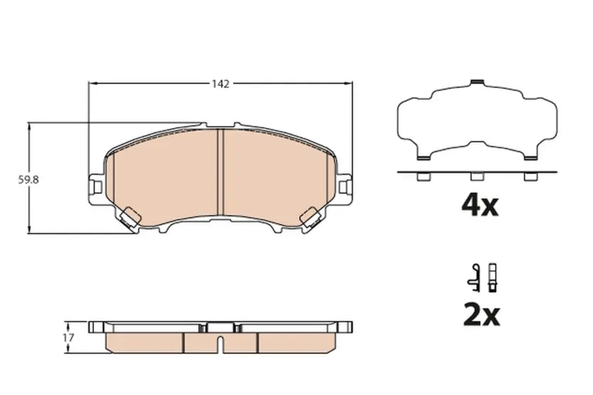 Brake Pad Set, Disc Brake GDB3631 - TRW