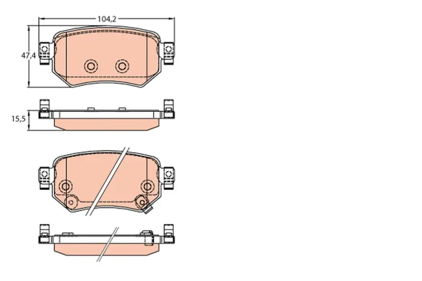 Brake Pad Set, Disc Brake GDB3632 - TRW