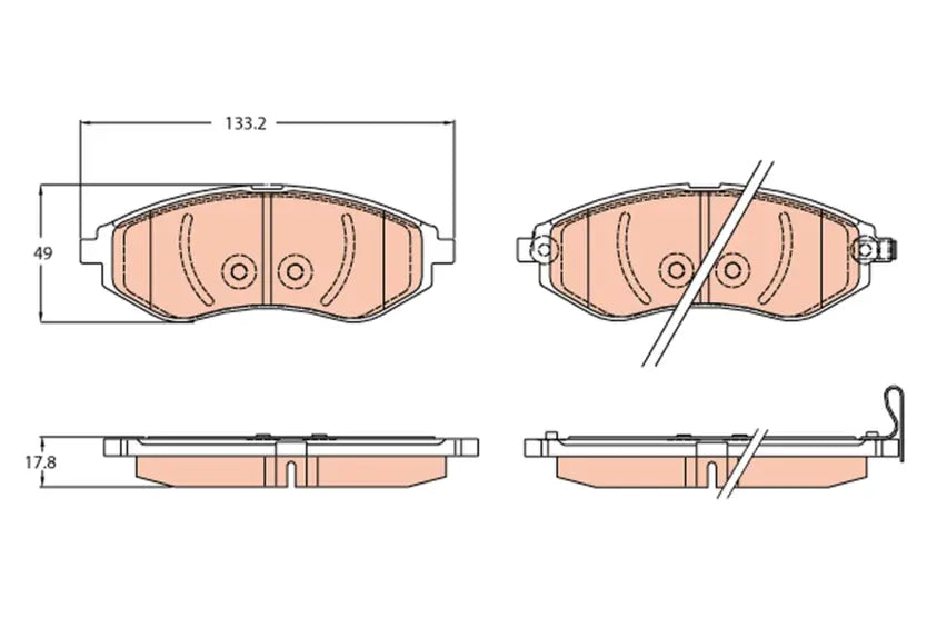 Brake Pad Set, Disc Brake GDB3634 - TRW