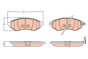 Brake Pad Set, Disc Brake GDB3634 - TRW