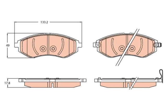 Brake Pad Set, Disc Brake GDB3634 - TRW