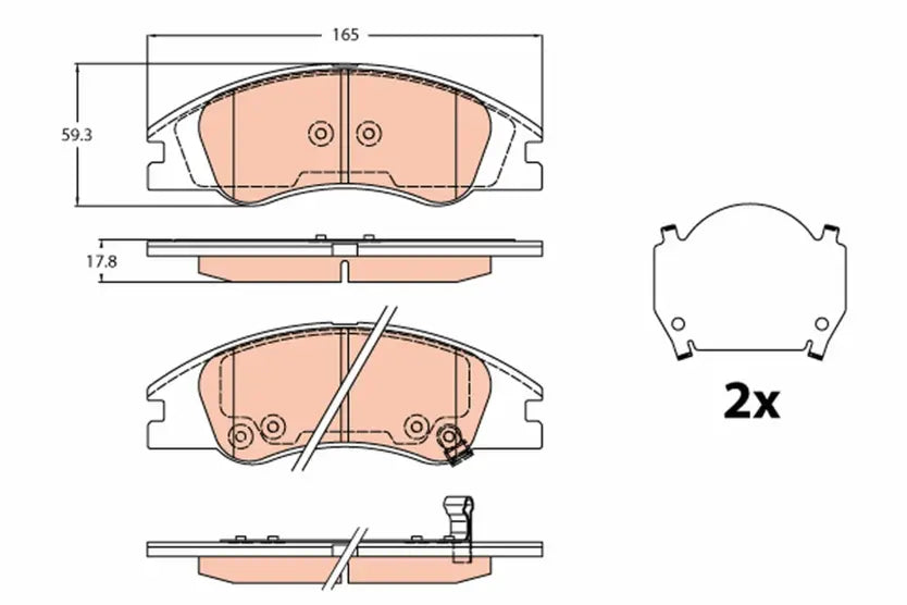 Brake Pad Set, Disc Brake GDB3635 - TRW
