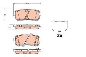 Brake Pad Set, Disc Brake GDB3636 - TRW