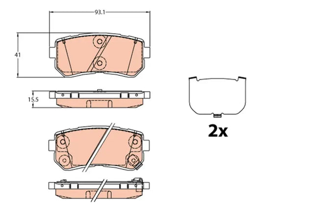 Brake Pad Set, Disc Brake GDB3636 - TRW
