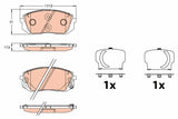 Brake Pad Set, Disc Brake GDB3642 - TRW - Brake Pads - TRW