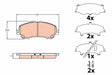 Brake Pad Set, Disc Brake GDB364 - TRW