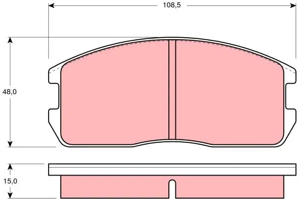 Brake Pad Set, Disc Brake GDB365DT - TRW