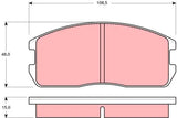 Brake Pad Set, Disc Brake GDB365DT - TRW