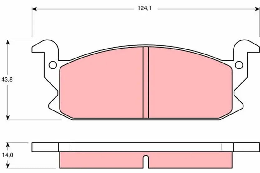 Brake Pad Set, Disc Brake GDB366 - TRW