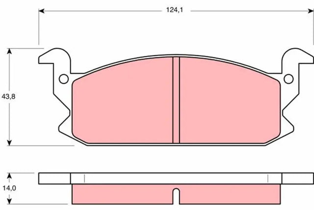 Brake Pad Set, Disc Brake GDB366 - TRW