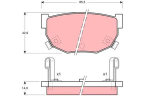 Brake Pad Set, Disc Brake GDB368 - TRW