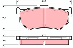 Brake Pad Set, Disc Brake GDB372 - TRW