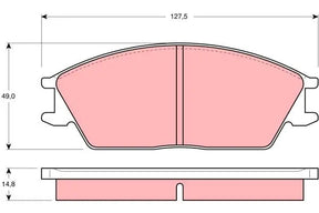 Brake Pad Set, Disc Brake GDB373DT - TRW