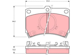 Brake Pad Set, Disc Brake GDB374DT - TRW