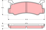 Brake Pad Set, Disc Brake GDB375DT - TRW - Brake Pads - TRW