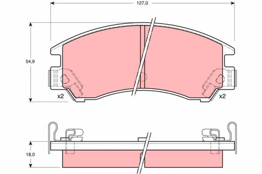 Brake Pad Set, Disc Brake GDB380 - TRW