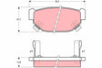 Brake Pad Set, Disc Brake GDB381 - TRW