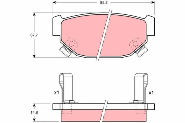 Brake Pad Set, Disc Brake GDB381 - TRW