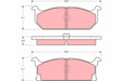 Brake Pad Set, Disc Brake GDB382 - TRW