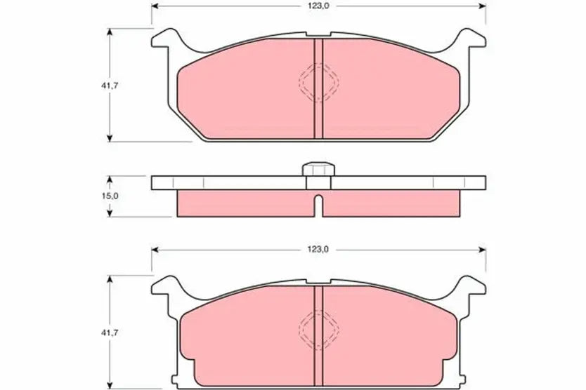 Brake Pad Set, Disc Brake GDB382 - TRW