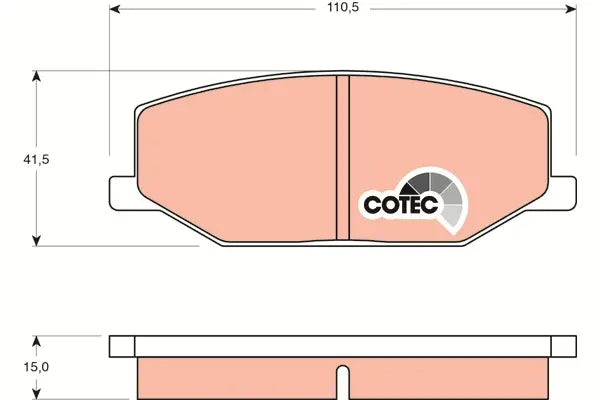 Brake Pad Set, Disc Brake GDB383DT - TRW