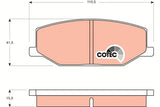 Brake Pad Set, Disc Brake GDB383DT - TRW