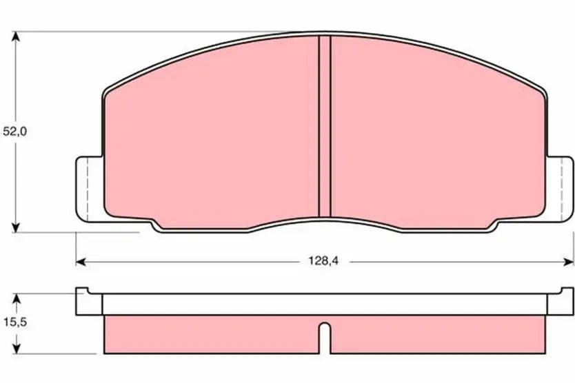 Brake Pad Set, Disc Brake GDB388 - TRW